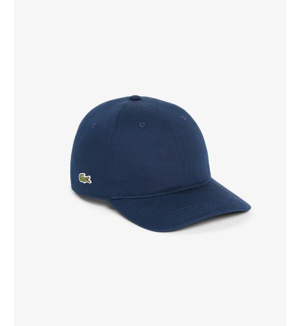 LACOSTE「フロントブランクコットンツイルキャップ」|キャップ・キャスケット|ネイビー