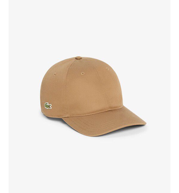 LACOSTE「フロントブランクコットンツイルキャップ」|キャップ・キャスケット|ライトブラウン