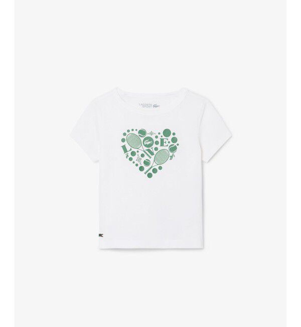 LACOSTE「【EC限定】ウルトラドライ BOYS LOVEテニスグラフィックTシャツ」|Tシャツ・カットソー|ホワイト