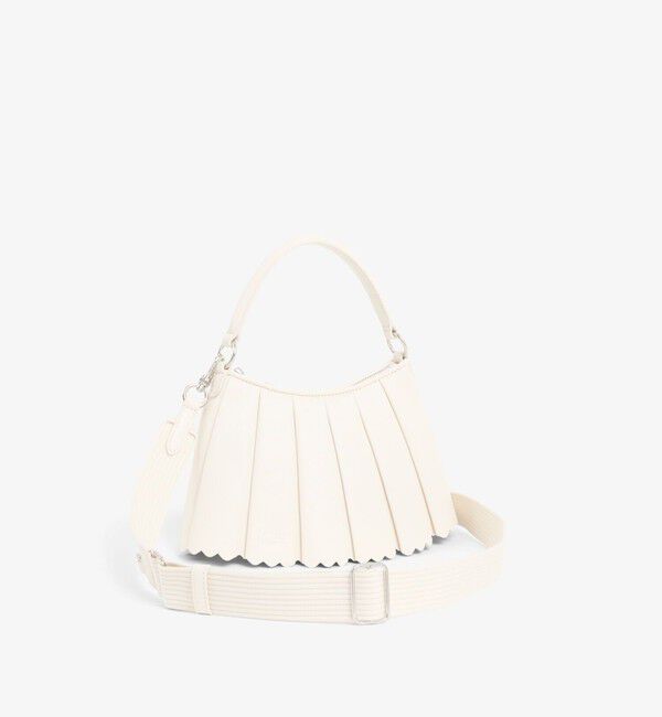 LACOSTE「LENGLEN シーズナル スモールレザープリーツバッグ」|ハンドバッグ|