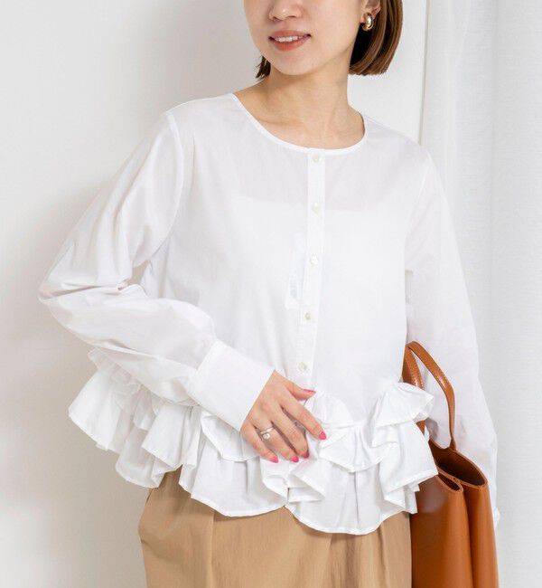 NOLLEY'S「【WEB限定】ウォッシャブルペプラムフリル2WAYブラウス」|シャツ・ブラウス|