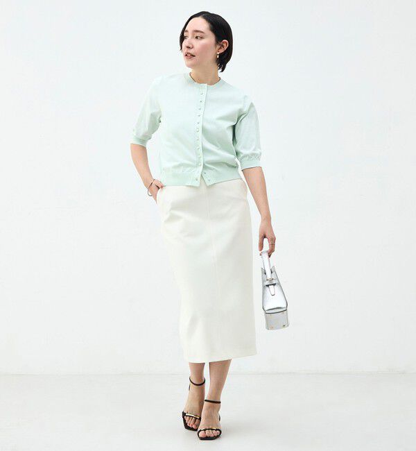 NOLLEY'S「《UVカット》コットンテックス6分袖カーディガン」|カーディガン|