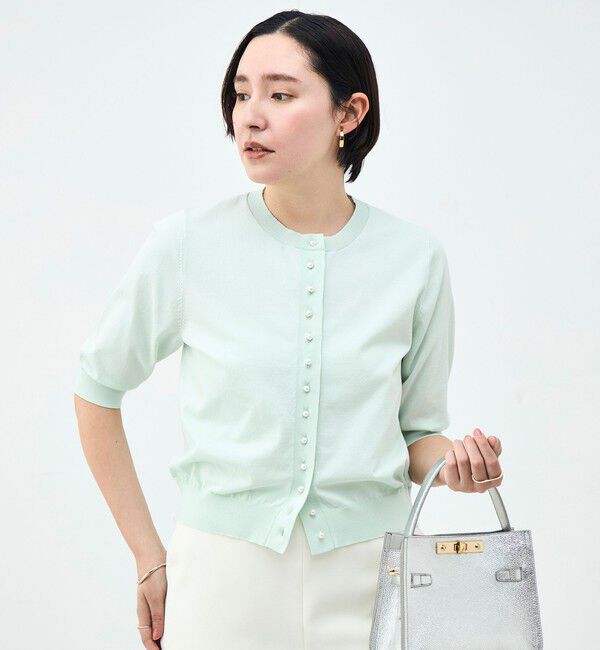 NOLLEY'S「《UVカット》コットンテックス6分袖カーディガン」|カーディガン|
