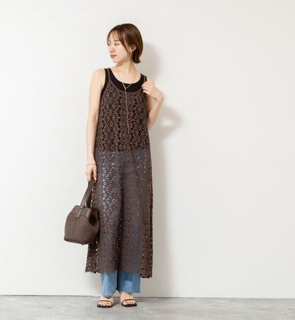 NOLLEY'S sophi「ウォッシャブルクロッシェレースキャミワンピース」|ワンピース|