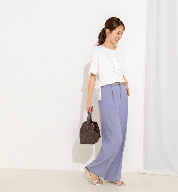 NOLLEY'S「【WEB＆一部店舗限定カラー】《セットアップ対応》ジョーゼットＶネックプルオーバー」|シャツ・ブラウス|