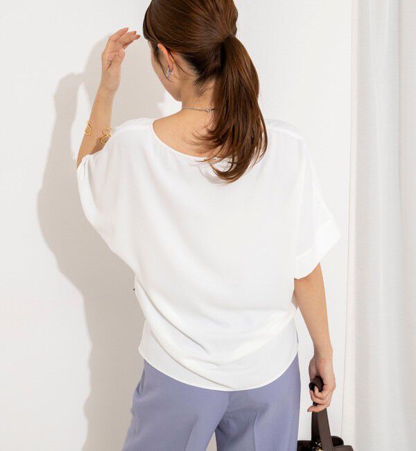 NOLLEY'S「【WEB＆一部店舗限定カラー】《セットアップ対応》ジョーゼットＶネックプルオーバー」|シャツ・ブラウス|