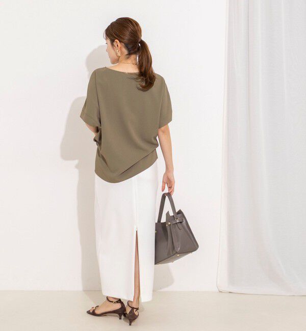 NOLLEY'S「【WEB＆一部店舗限定カラー】《セットアップ対応》ジョーゼットＶネックプルオーバー」|シャツ・ブラウス|