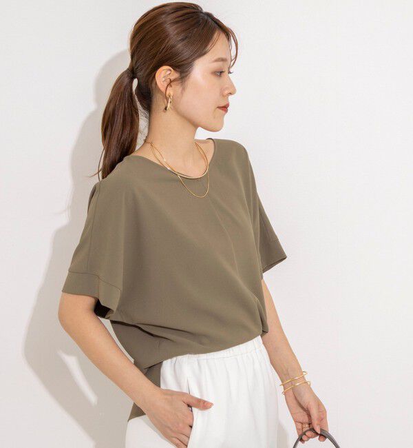 NOLLEY'S「【WEB＆一部店舗限定カラー】《セットアップ対応》ジョーゼットＶネックプルオーバー」|シャツ・ブラウス|