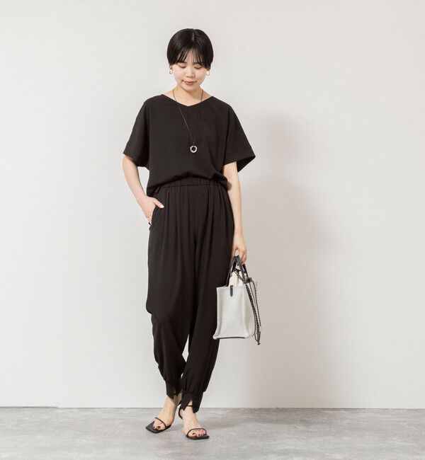 NOLLEY'S「【WEB＆一部店舗限定カラー】《セットアップ対応》ジョーゼットＶネックプルオーバー」|シャツ・ブラウス|