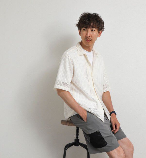 NOLLEY'S goodman「レースワンナップカラー 半袖ニットシャツ 26SS」|ニット・セーター|