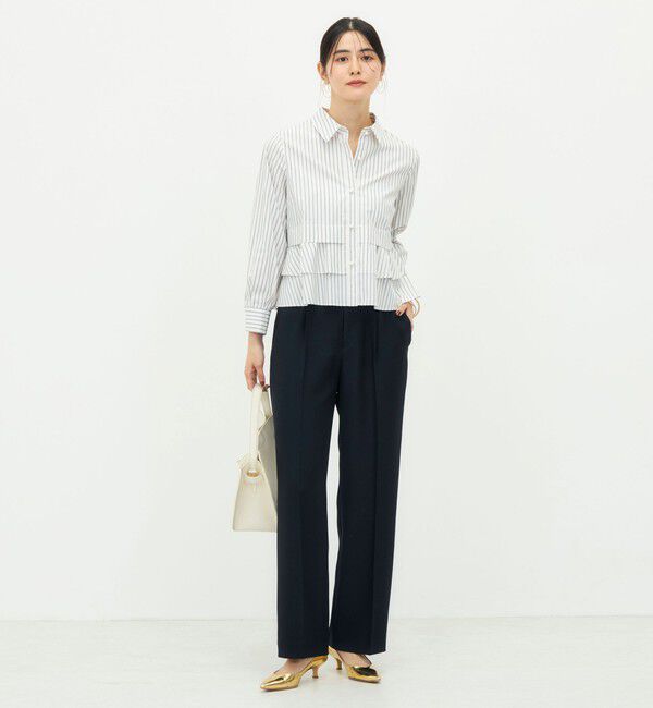 NOLLEY'S「《セットアップ対応》ウォッシャブルシャーク愛されセミワイドパンツ」|その他|