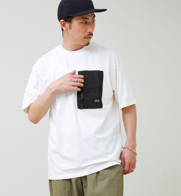 GLOSTER「【TAION / タイオン】MOUNTAION POCKET T-SH」|Tシャツ・カットソー|ホワイト