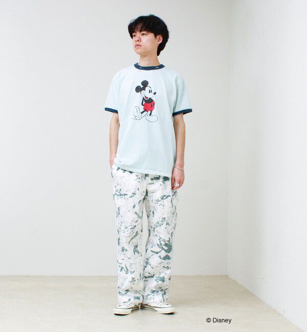 GLOSTER「【GOOD ROCK SPEED】MICKEY / ミッキーマウス リンガーダメージT」|Tシャツ・カットソー|