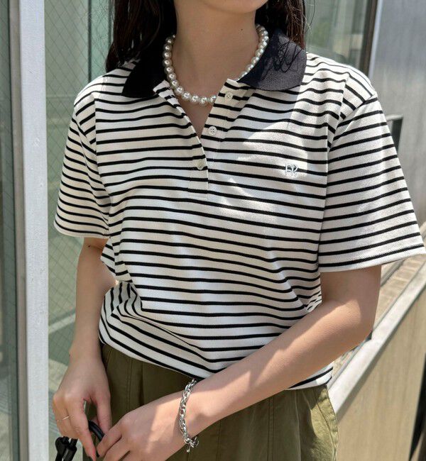 fredy emue「FR刺しゅうCOTTONポロシャツ」|ポロシャツ|ホワイト系その他