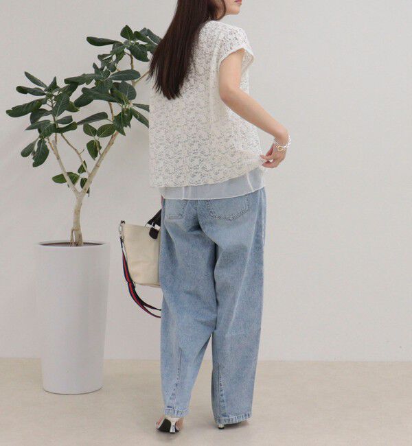 fredy emue「レースレイヤードフレンチプルオーバー」|Tシャツ・カットソー|