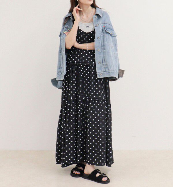 fredy emue「ドットノースリーブワンピース」|ワンピース|