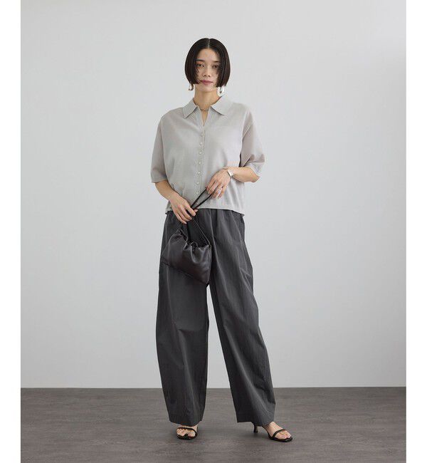 SALON adam et rope'「【WEB限定】ドライタッチポロニットカーディガン / 洗える」|カーディガン|