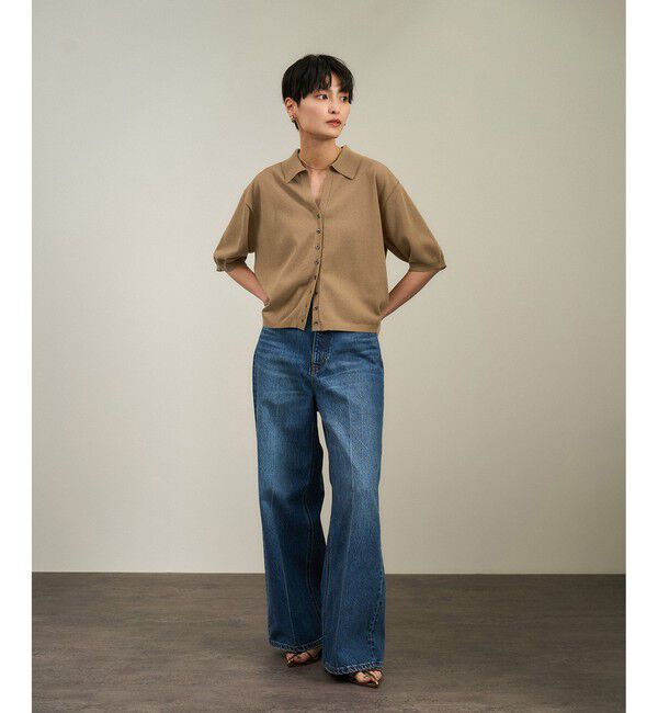 SALON adam et rope'「【WEB限定】ドライタッチポロニットカーディガン / 洗える」|カーディガン|