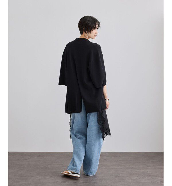 SALON adam et rope'「クールニットハーフスリーブジャケット」|テーラードジャケット|
