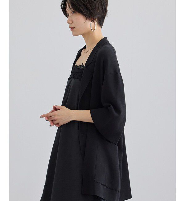 SALON adam et rope'「クールニットハーフスリーブジャケット」|テーラードジャケット|