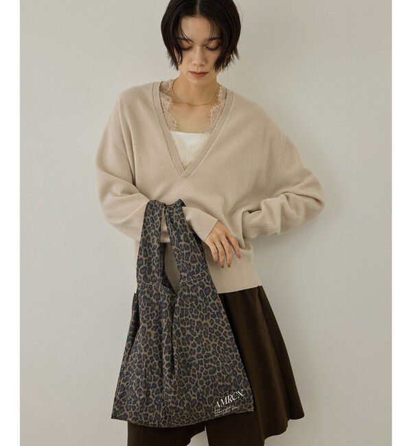SALON adam et rope'「【Americana（アメリカーナ） for SALON】レオパードエコバッグ L」|エコバッグ|