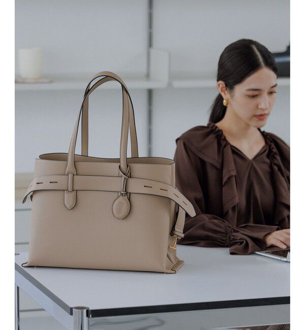 ROPE「【E'POR】A BAG Large/A4対応・通勤」|トートバッグ|ベージュ(27)