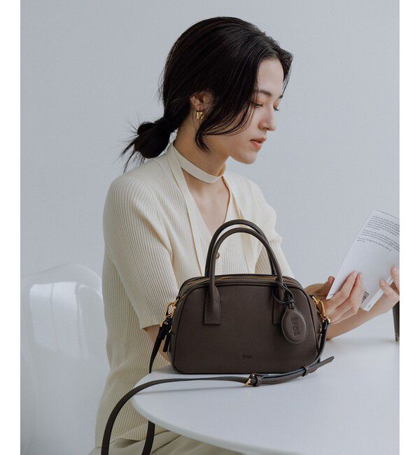 ROPE「【E'POR】TWO BOSTON BAG Mini/撥水・26AW新型」|ハンドバッグ|ブラウン(20)