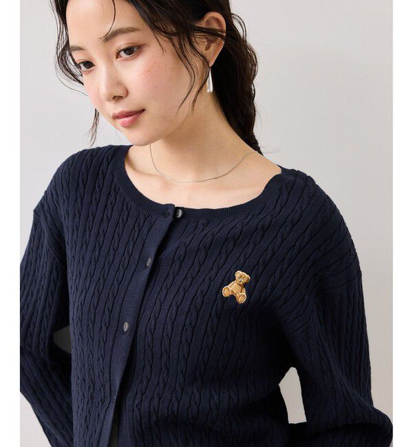 VIS「【POLO BCS】VIS別注ミニケーブルノーカラーカーディガン」|カーディガン|