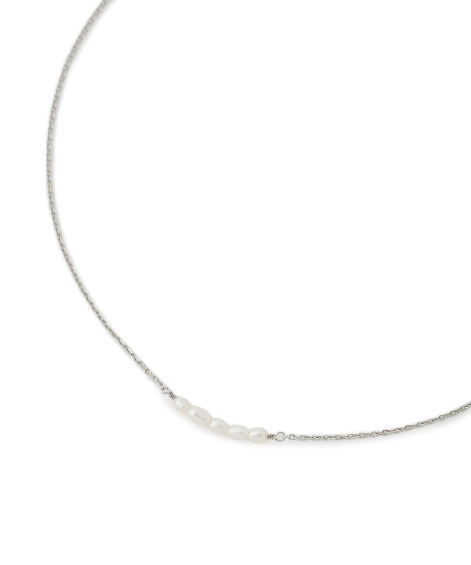 ADAM ET ROPE'「LES BIJOUX パール&times;チェーンネックレス」|ネックレス|