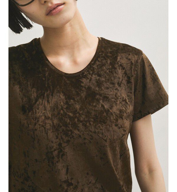 ADAM ET ROPE'「クラッシュベロアTシャツ」|Tシャツ・カットソー|