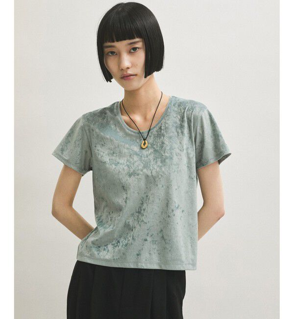 ADAM ET ROPE'「クラッシュベロアTシャツ」|Tシャツ・カットソー|