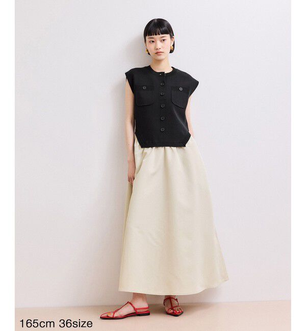 ADAM ET ROPE'「【WEB限定】・【サステナブル】カーブヘムコンビワンピース」|ワンピース|