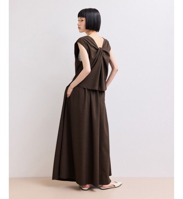 ADAM ET ROPE'「【WEB限定】バックオープンマキシワンピース」|ワンピース|
