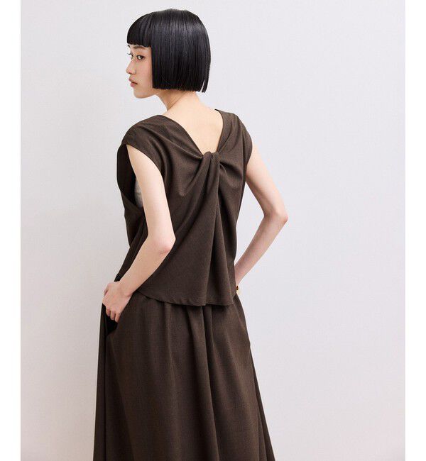 ADAM ET ROPE'「【WEB限定】バックオープンマキシワンピース」|ワンピース|