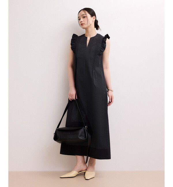 ADAM ET ROPE'「【WEB限定】フリルショルダーワンピース」|ワンピース|