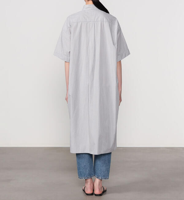DANTON「DANTON | コットンポプリン 半袖シャツワンピース PLAID WOMEN」|ワンピース|
