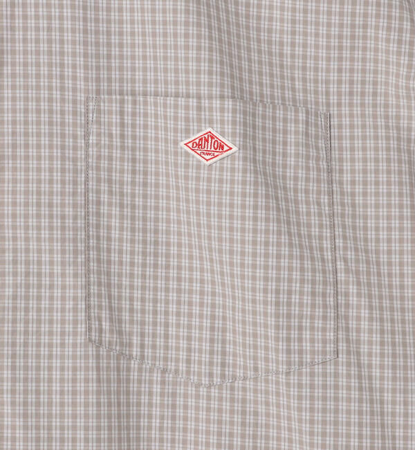 DANTON「DANTON | コットンポプリン 半袖シャツワンピース PLAID WOMEN」|ワンピース|