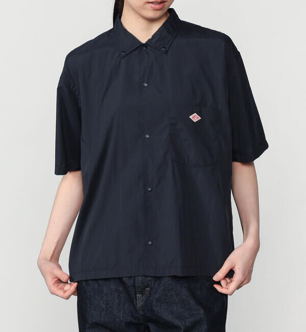DANTON「DANTON |〈別注〉ナイロンタイプライター プランサーボタンダウン半袖シャツ WOMEN」|シャツ・ブラウス|DKNAVY