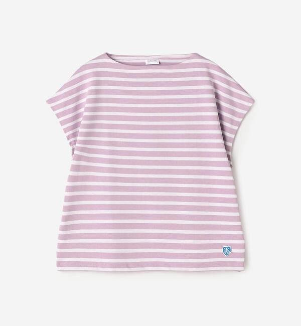 ORCIVAL「ORCIVAL | コットンロード ボートネック フレンチスリーブバスクシャツ WOMEN」|Tシャツ・カットソー|PINK系2