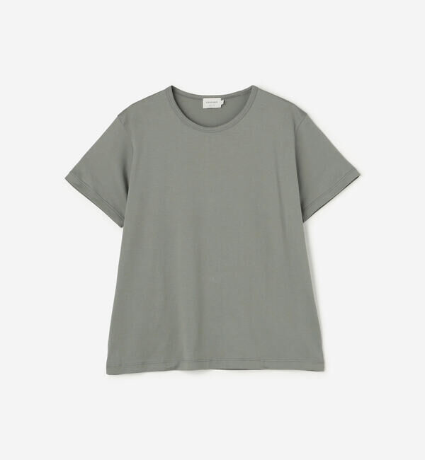 handvaerk「handvaerk | 60/2 CREW NECK T-SHIRT WOMEN」|Tシャツ・カットソー|GREY系1