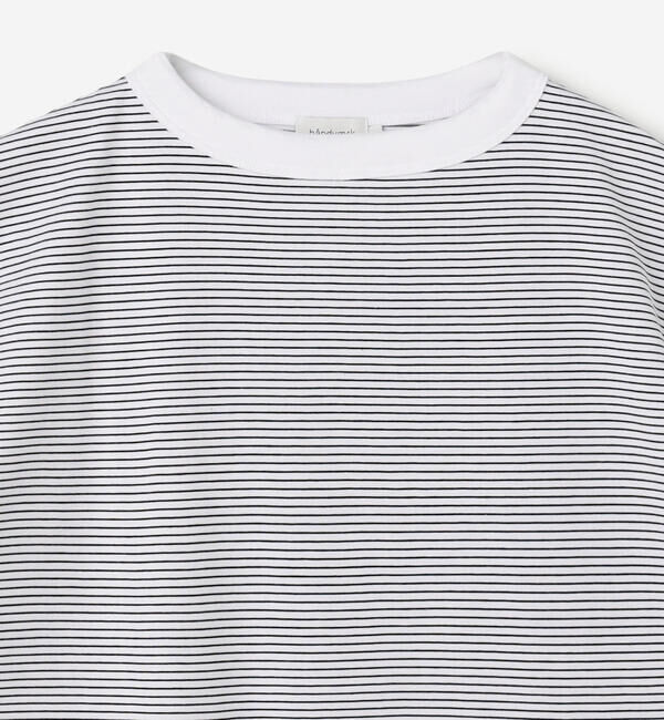 handvaerk「handvaerk | 60/2 キャップスリーブTシャツ STRIPE WOMEN」|Tシャツ・カットソー|