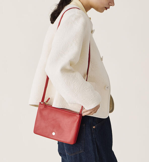 ORCIVAL「ORCIVAL | ナッパレザー ジップポーチショルダーバッグ UNISEX」|ショルダー・メッセンジャー|RED