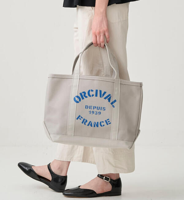 ORCIVAL「ORCIVAL | プリント キャンバストートバッグ 中 UNISEX」|トートバッグ|GREY系1