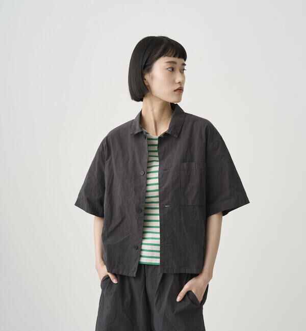 ORCIVAL「ORCIVAL | ガーメントダイ レギュラーカラー半袖シャツ WOMEN」|シャツ・ブラウス|