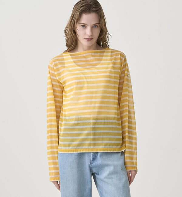 ORCIVAL「ORCIVAL | シースルー ボートネック長袖カットソー WOMEN」|Tシャツ・カットソー|YELLOW系1