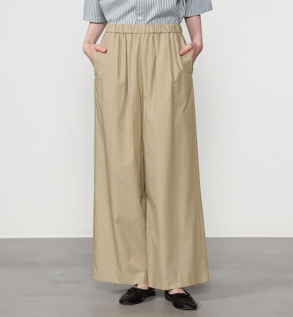 Morris & Sons「MORRIS & SONS | コットン ワイドイージーパンツ WOMEN」|チノ|BEIGE
