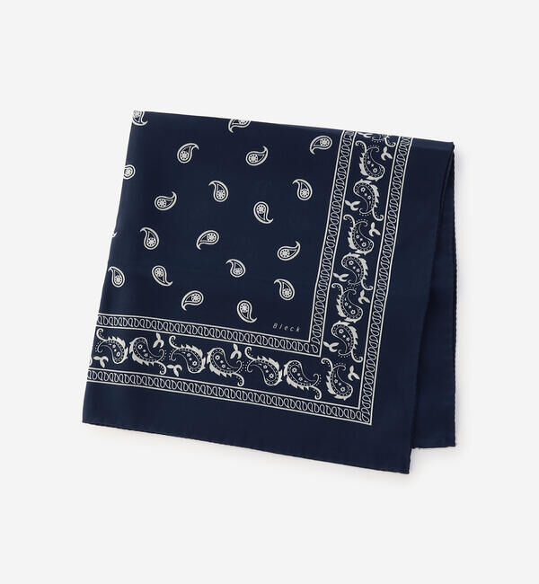  「Bleck | シルククレープ スカーフ ペイズリー UNISEX」|バンダナ・スカーフ|