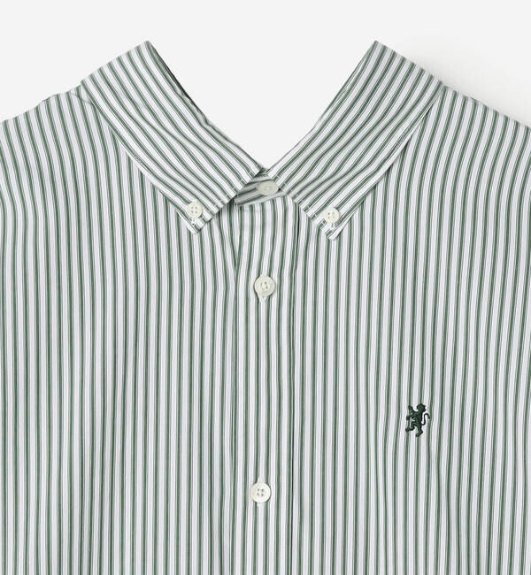 GYMPHLEX「Gymphlex | コットン スリーブレス ボタンダウンシャツワンピース STRIPE WOMEN」|ワンピース|
