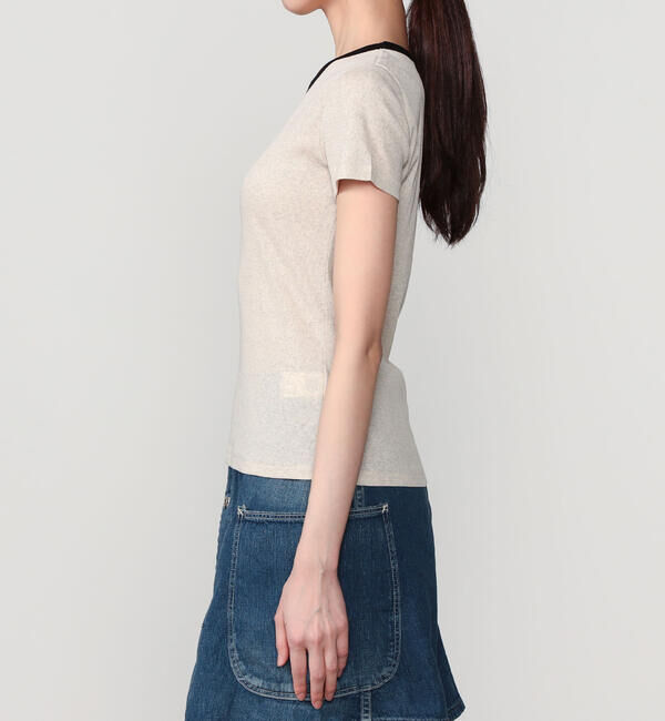  「GOOD PEOPLE GOOD STITCHING GOOD PRODUCT | バイカラートリム 半袖Tシャツ WOMEN」|Tシャツ・カットソー|