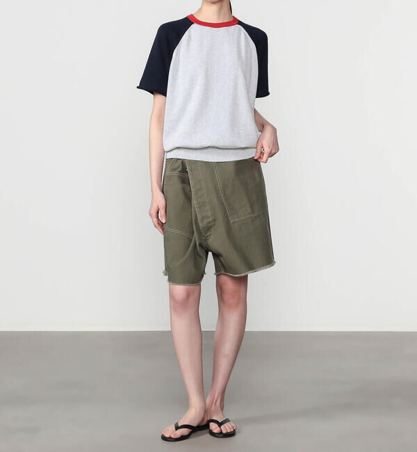  「RYE TENDER | コットン ラグランスリーブTシャツ WOMEN」|ニット・セーター|